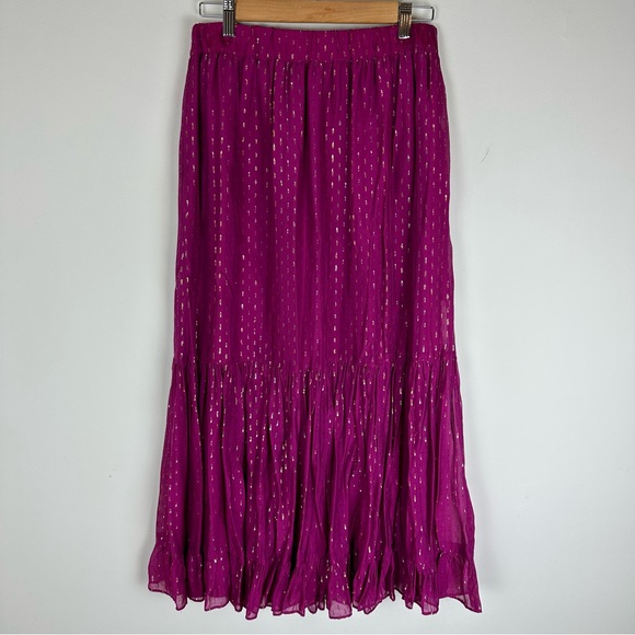 Generation Love Peggy Lurex Silk Blouse and Skirt Matching Set - Picture 12 of 16